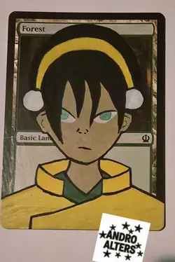 Forest Toph Avatar Atla Art Altered Art Hand Painted MTG Magic the Gathering TLA - Image 1