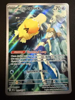 Pokemon TCG Misty’s Psyduck 193/182 SV10 Destined Rivals Illustration Rare Holo - Image 1