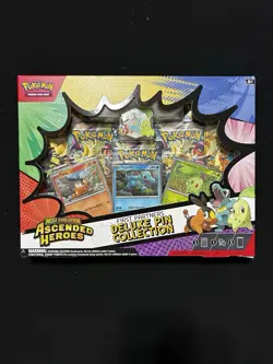 Pokemon TCG Ascended Heroes First Partners Deluxe Pin Collection (box Damage) - Image 1