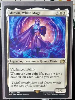 Minwu, White Mage - Reg - MTG - Final Fantasy - FIN - 0026 - RARE ~ NM - Image 2