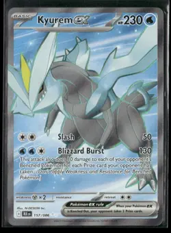 Kyurem ex 157/086 Holo Ultra Rare Black Bolt NM/M Pokemon - Image 1