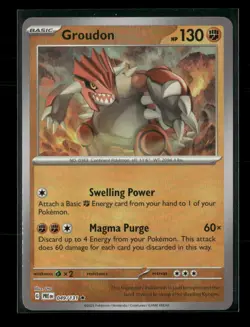 Groudon (Master Ball Pattern) 049/131 Prismatic Evolutions NM/M Pokemon - Image 1