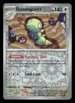 Dudunsparce 080/131 Holo Prismatic Evolutions Reverse Holo NM/M Pokemon - Image 1