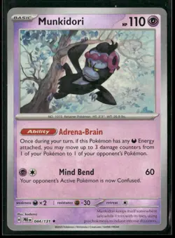 Munkidori (Master Ball Pattern) 044/131 R Prismatic Evolutions NM/M Pokemon - Image 1