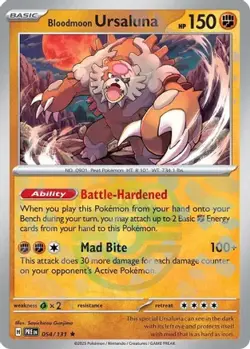 Bloodmoon Ursaluna (Master Ball) 054/131 Prismatic Evolutions NM/M Pokemon - Image 4
