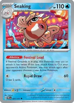 Seaking (Master Ball Pattern) 021/131 Holo UC Prismatic Evolutions NM/M Pokemon - Image 4