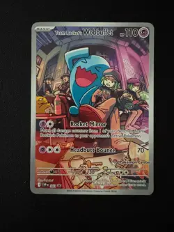 Pokemon Wobbuffet SVP 203 Pokemon Center Exclusive Stamp Promo Destined Rivals - Image 1