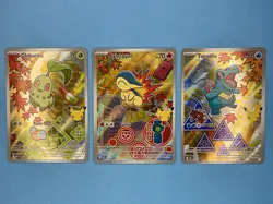 Pokemon First Partner Series 2 Johto Starter Set Chikorita Cyndaquil Totodile NM - Image 1