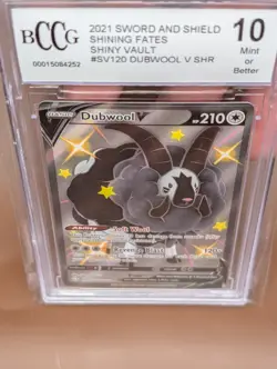 Pokemon Dubwool V SV120 BCCG 10 Mint Shining Fates Shiny Ultra Rare Holo - Image 1