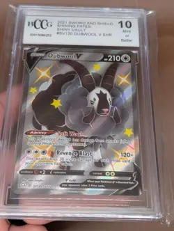 Pokemon Dubwool V SV120 BCCG 10 Mint Shining Fates Shiny Ultra Rare Holo - Image 3