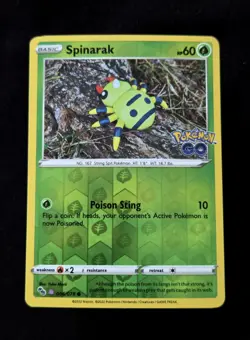 Spinarak (Peelable Ditto) 006/078 Holo Common Pokemon GO Pokemon NM - Image 1