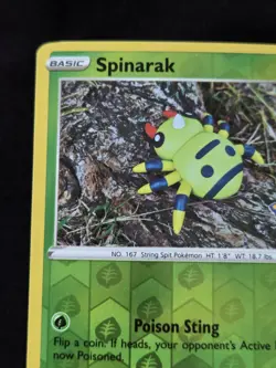 Spinarak (Peelable Ditto) 006/078 Holo Common Pokemon GO Pokemon NM - Image 3