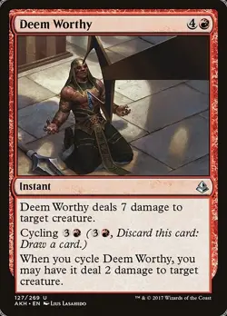 Deem Worthy 2x FOIL AKH MTG Amonkhet Uncommon MINT red - Image 1