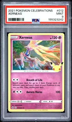 2021 POKEMON CELEBRATIONS #012 XERNEAS PSA 9 - Image 1