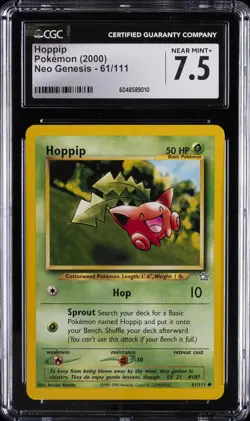 2000 POKEMON NEO GENESIS #61/111 HOPPIP CGC 7.5 - Image 1