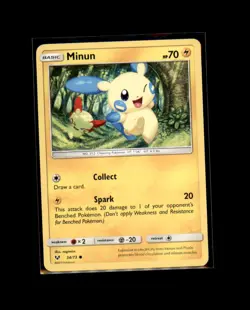 Minun 34/73 Common Shining Legends Pokemon Lightly Played - Image 1