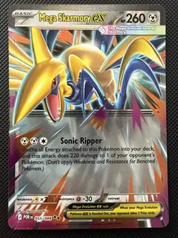NM MEGA SKARMORY EX 055/088 POKEMON PERFECT ORDER ME03 DOUBLE RARE - Image 1