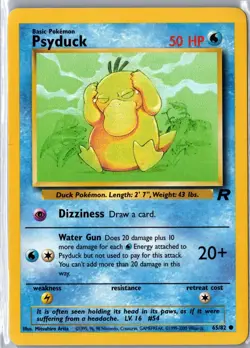Psyduck 65/82 Common Team Rocket Pokemon Unlimited Lightly Played - Image 1