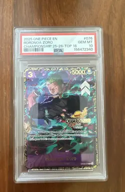 Roronoa Zoro (Top 16 Championship 25-26 Regionals Season 1) OP09-076 One Piece - Image 2