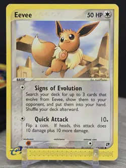 Pokemon Card TCG Eevee 63/100 Common Sandstorm eReader Non Holo Vintage 2003 - Image 5