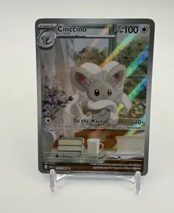 Cinccino 153/086 SV Black Bolt Illustration Rare Holo Pokemon Card NM - Image 1