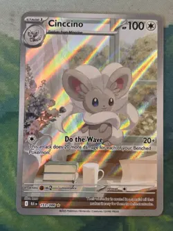 Pokemon TCG Black Bolt Cinccino Illustration Rare Card 153/086 NM/M - Image 1
