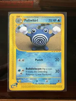 Poliwhirl 89/165 E-Reader NM Pokemon Card 2002 Expedition Set - Image 1