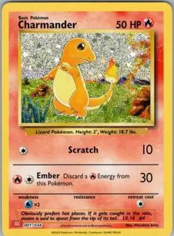 Charmander 001/034 Classic Collection Trading Card Game Classic NM - Image 1