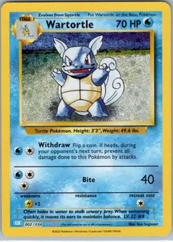 Wartortle 002/034 Classic Collection Trading Card Game Classic NM - Image 1