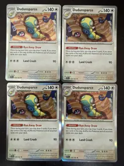 Holo Dudunsparce Playset - X4 Cards Competitive Pokemon TCG - Image 1