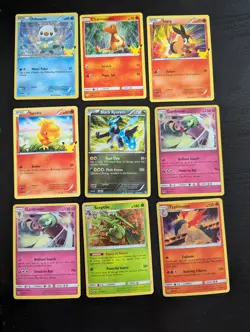 Pokemon Cards Lot (9) Holo, Promo, 25th Anniversary - Image 1