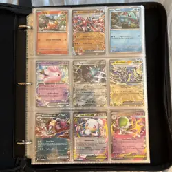 Three Ring 9 Pocket Zipper Binder With Pokemon card lot of 139 cards - Image 2