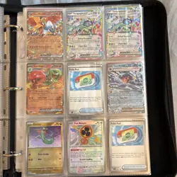 Three Ring 9 Pocket Zipper Binder With Pokemon card lot of 139 cards - Image 5