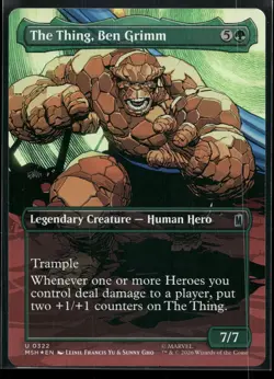 The Thing, Ben Grimm (Borderless) 322 Marvel Super Magic: The Gathering Foil NM - Image 1