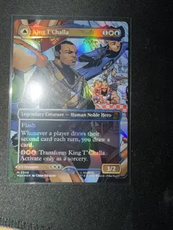 ~ King T'Challa (Borderless) (0346) ~ NM Foil ~ Marvel Super Heroes ~ MTG ~ - Image 1
