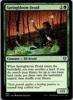 Magic the Gathering Springbloom Druid Zendikar Rising Commander MTG Free Ship! - Image 1