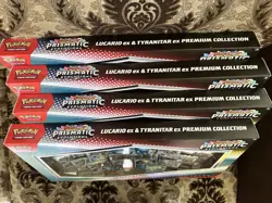 Pokemon Lucario Ex Tyranitar Ex Premium Collection Prismatic Evolutions lot of 4 - Image 2