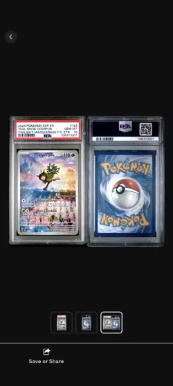 Teal Mask Ogerpon 123 Pokemon Center Exclusive PSA 10. Low Pop. - Image 3