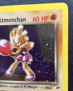 Rocket's Hitmonchan Holo Gym Heroes Unlimited Pokemon (2000) Heavily Played HP - Image 3