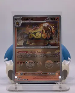 Emboar - 013/086 (Poke Ball Holo) Pokemon SV: White Flare EN NM TCG - FREE SHIP - Image 1