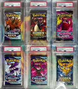 Pokemon Fusion Strike Gigantamax Gengar Art Authentic Sealed Booster Pack PSA 9 - Image 1