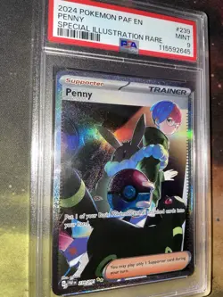PSA 9 - Penny 239/091 SIR - Pokemon Paldean Fates Special Illustration - English - Image 1