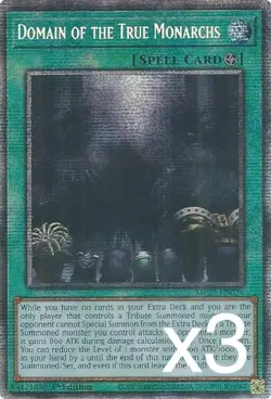 3X Yugioh Domain of the True Monarchs MP25-EN026 Starlight Rare 1st Edition NM - Image 1