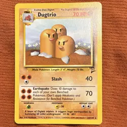 Dugtrio ✨ [NM] 2000 Pokemon Base Set 2 23/130 Rare Unlimited - Image 1