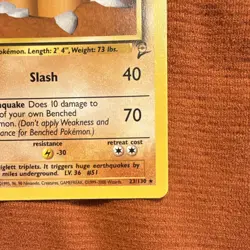 Dugtrio ✨ [NM] 2000 Pokemon Base Set 2 23/130 Rare Unlimited - Image 5