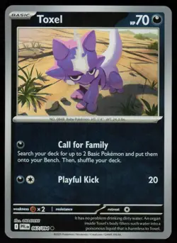Toxel 067/094 Common Phantasmal Flames Pokemon Near Mint - Image 1