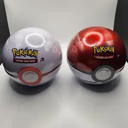 Pokemon Poke Ball Tins 2019 - One Standard Ball D19 And One Premier Ball C19 - Image 1