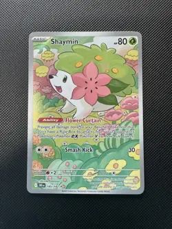 Pokemon TCG Shaymin Holo Card 185/182 Illustration Rare, 2025 Destined Rivals - Image 1
