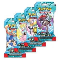 Pokemon TCG - Scarlet & Violet Journey Together Sleeved Booster Pack Art Set (4) - Image 1