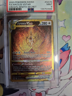 Pokemon Crown Zenith Galarian Gallery Arceus VSTAR Secret Rare Holo PSA 9 EN - Image 1